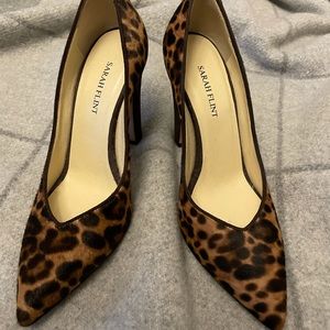 NWOB Sarah Flint Leopard Jay Pumps 100mm 36.5